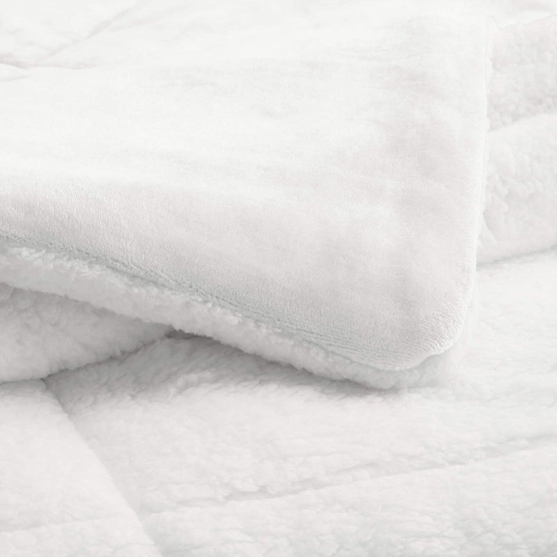 Micromink Sherpa Duvet Set Cream 264 x 229 cm