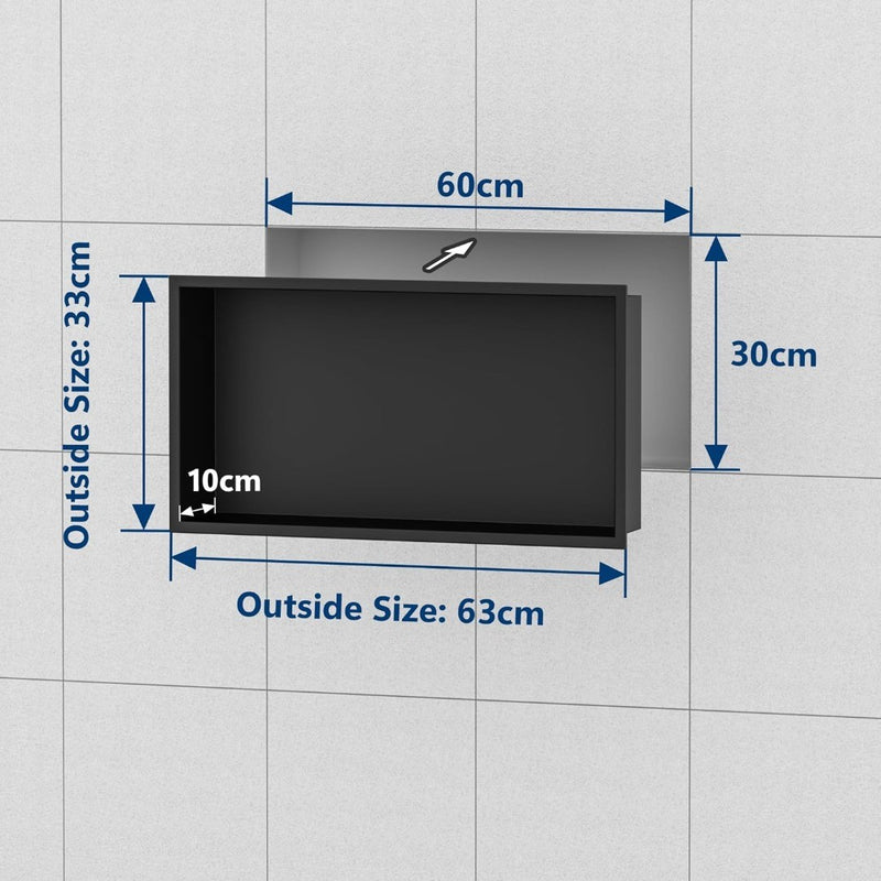 Shower Niche Wall Recessed 60 x 30 cm