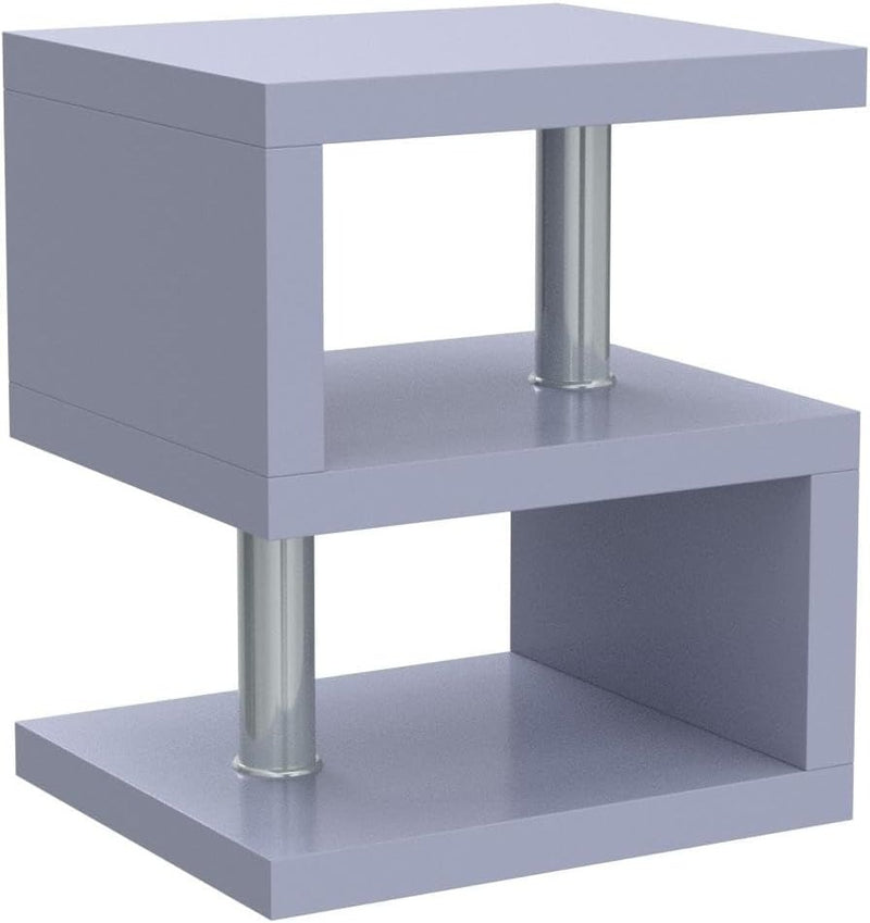 Side Table S-Shape High Gloss 52 x 44 cm