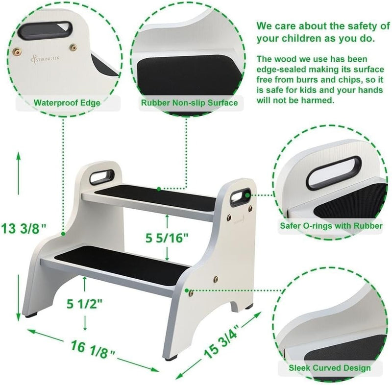 StrongTek Wood 2 Step Stool