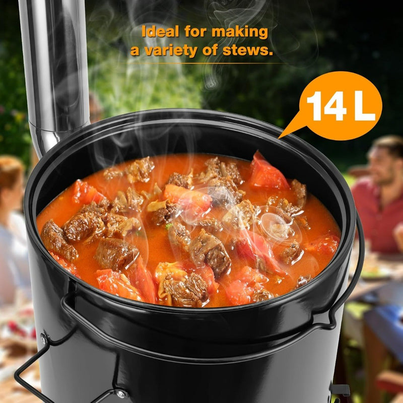 16L Cooking Pot Outdoor Camping Multifunctional