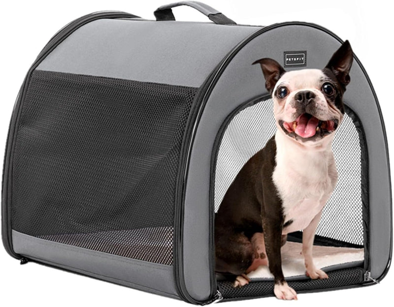 Travel Dog Crate, Grey