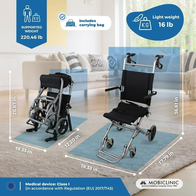 Folding Transport Wheelchair MOBICLINIC