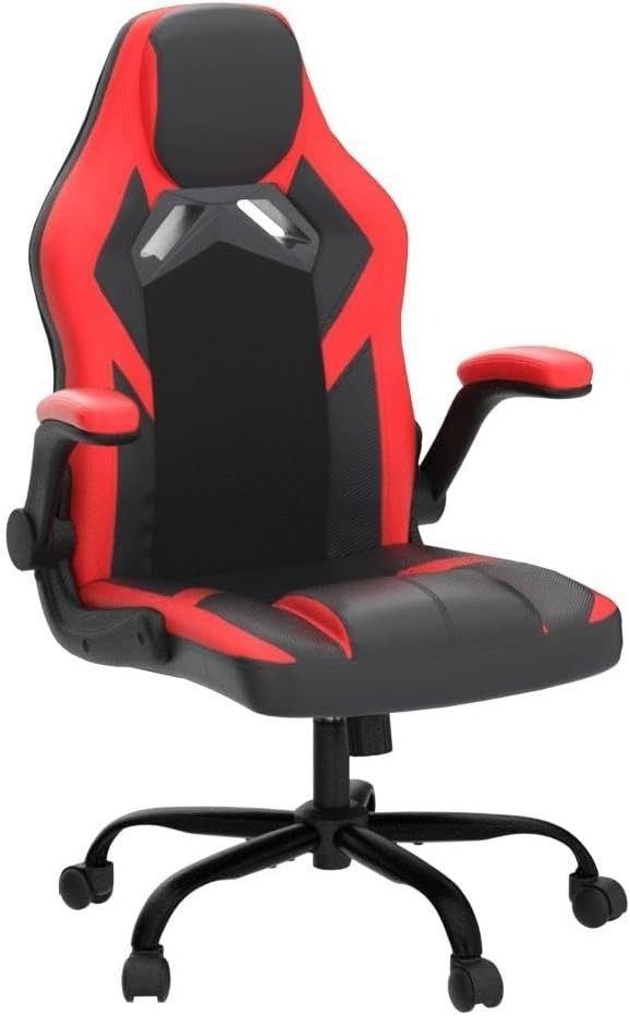 Gaming Chair Ergonomic Swivel Design Red