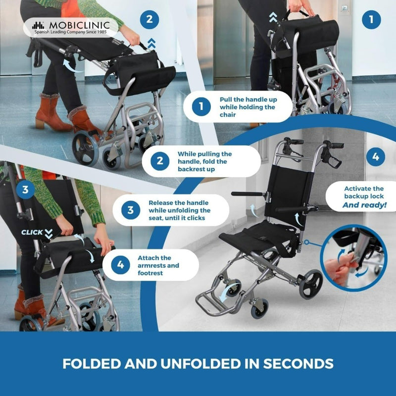 Folding Transport Wheelchair MOBICLINIC