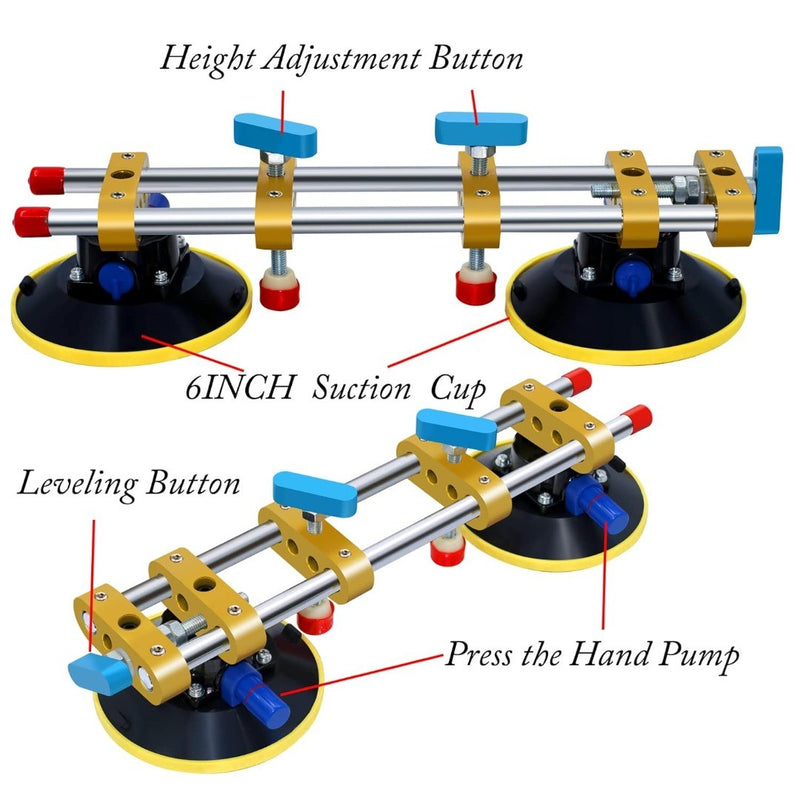 RAIBOTOO 2PCS 6-inch Stone Seamless Seam Setter with Vacuum Suction Cups