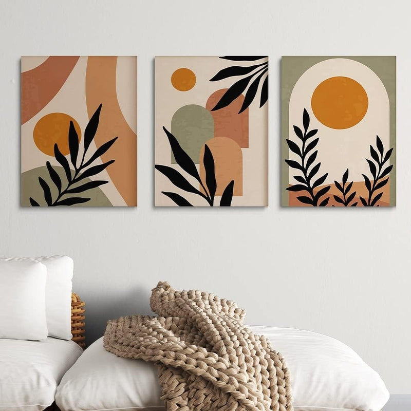 Modern Abstract Mid Century Bohemian Mountains Boho Wall Art