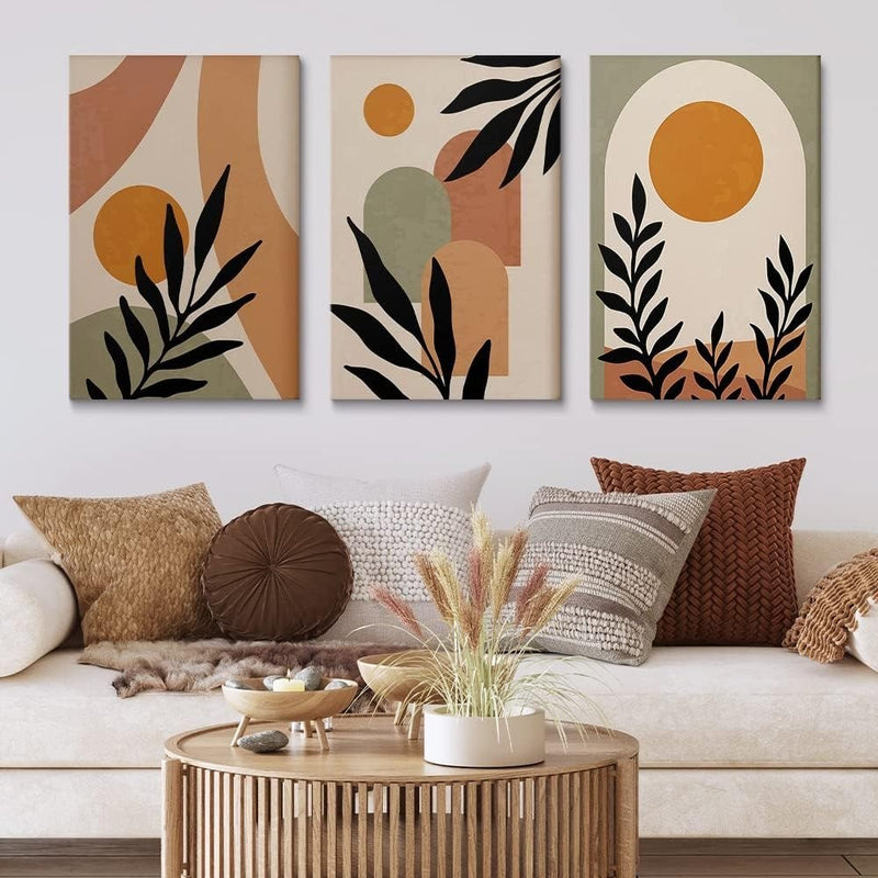 Modern Abstract Mid Century Bohemian Mountains Boho Wall Art