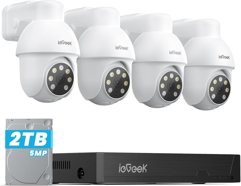 Security CCTV Camera Systems with AI Human & Vehicle Detection Home Security Cam