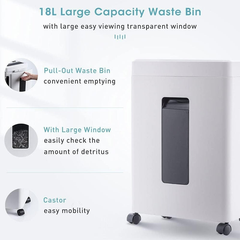 10-Sheet Micro-Cut Paper Shredder 18L