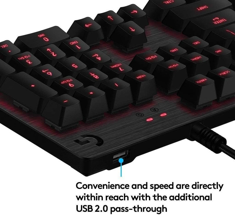 G413 Backlit Mechanical Gaming Keyboard with USB Passthrough