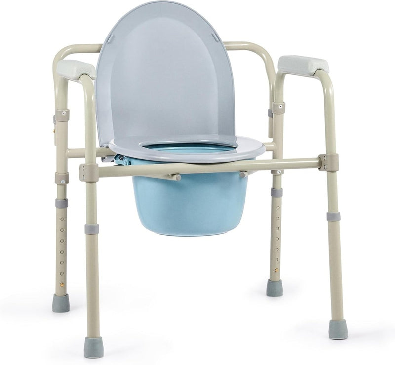 Lightweight Foldable Bedside Commode