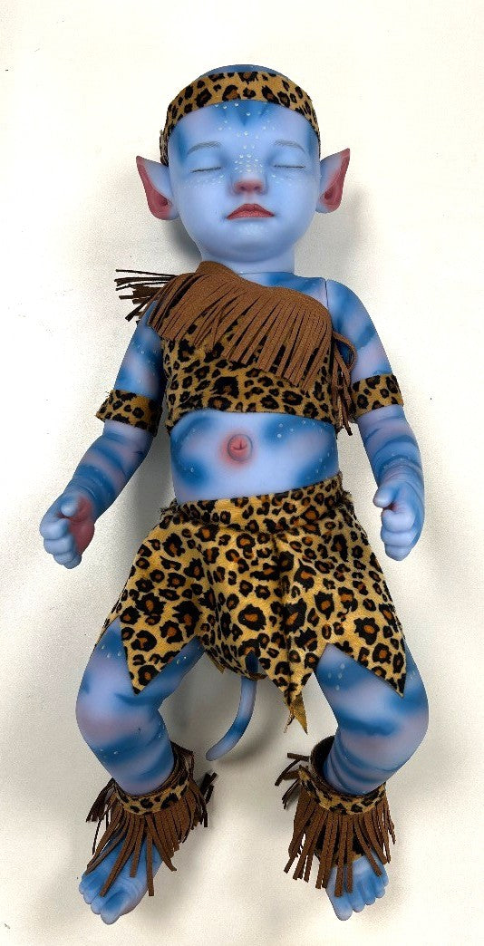 Avatar Full body Silicone Baby Doll Pointed Ears Outfit & Accessories