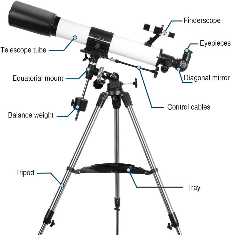 SOLOMARK Telescope 80EQ Refractor Telescope