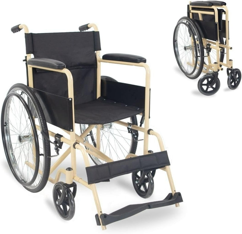 Mobiclinic® Folding Wheelchair Self Propelled Denver European Brand Wheelchair