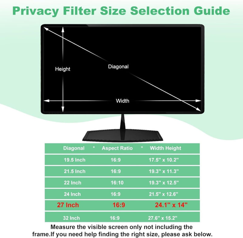 24" Screen Privacy Filter 16:9 DEJIMAX