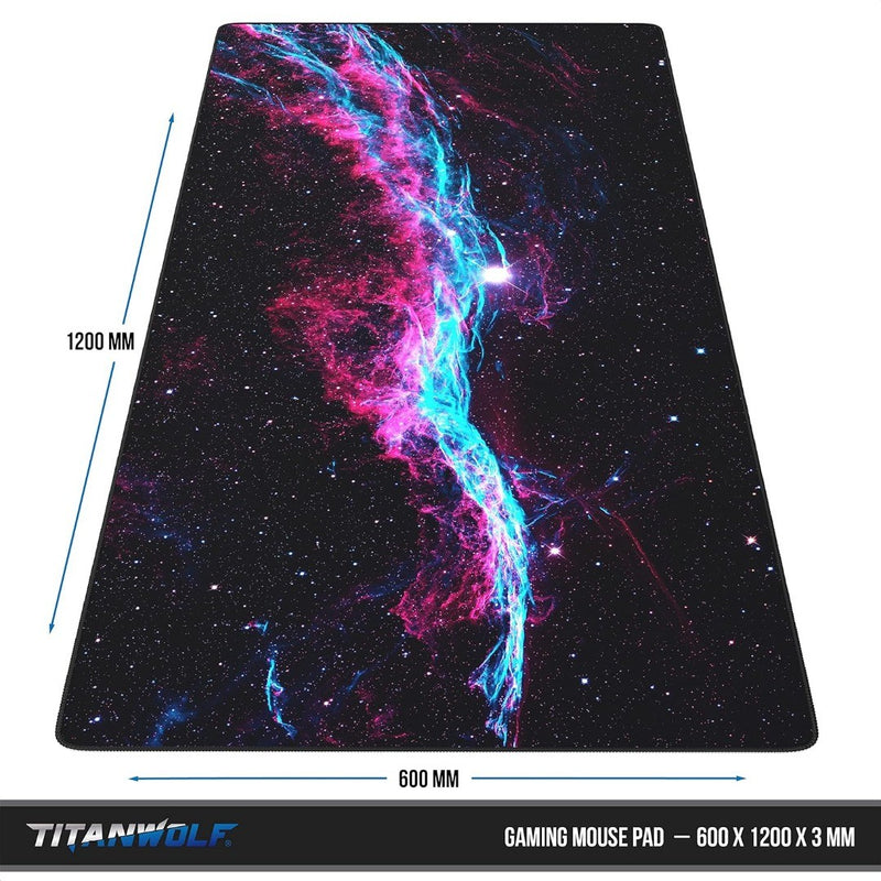 XXL Gaming Mouse Mat 'Veil Nebula' 1200x600mm TITANWOLF