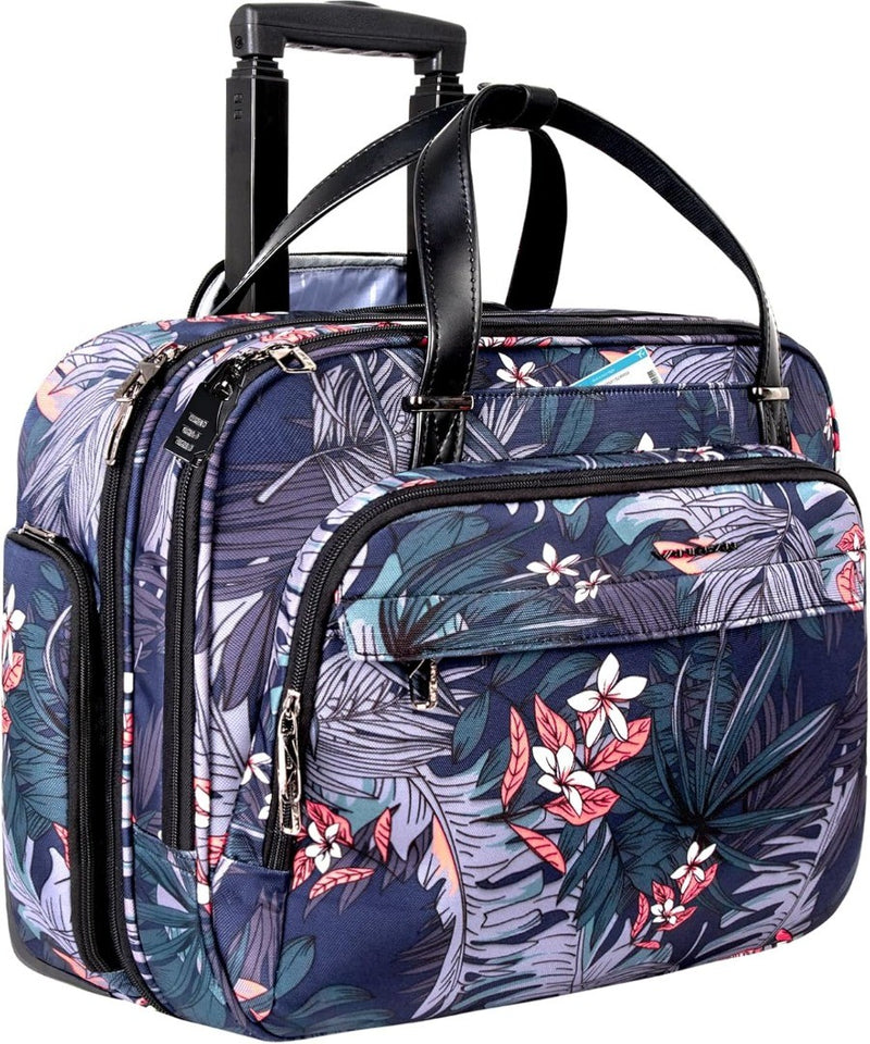 Rolling Laptop Suitcase 15.6” Tropical Grey Vankean