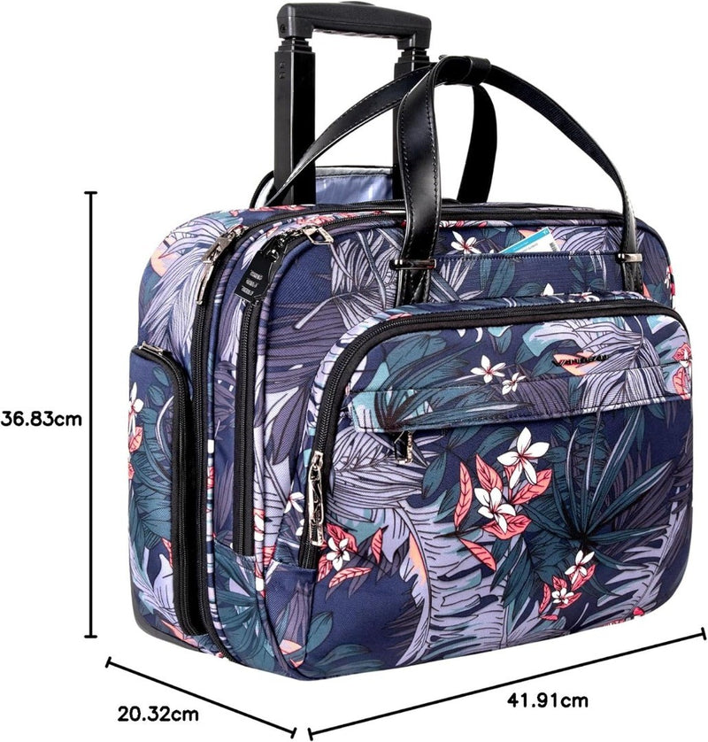 Rolling Laptop Suitcase - 15.6” - Tropical Grey - VANKEAN