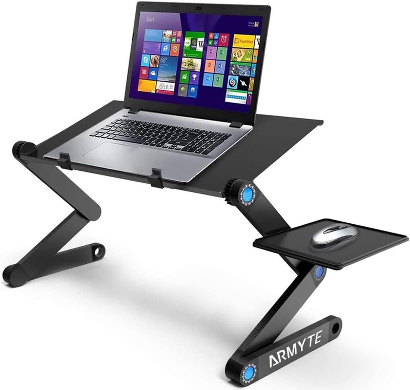 Extra Wide Adjustable Laptop Stand with Cooling Fan & Mouse Pad