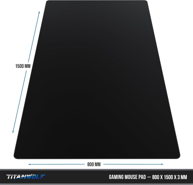 Gaming Mouse Mat - 150x80cm - Black - TITANWOLF