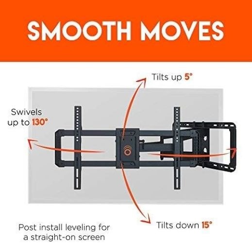 ECHOGEAR Full Motion Tilt and Swivel TV Wall Mount Bracket