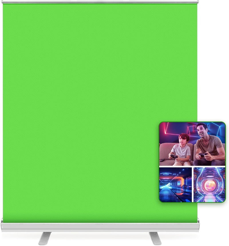 Portable Pull-up Green Chromakey Background