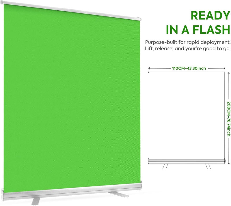 Portable Pull-up Green Chromakey Background