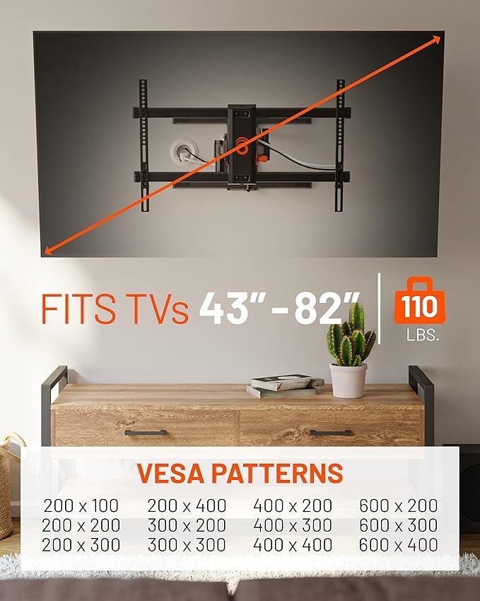 TV Wall Mount Bracket Extention Swivel Tilt