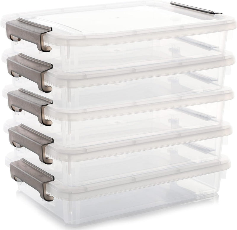 Bienvoun 5Pack A4 Storage Boxes with Lids