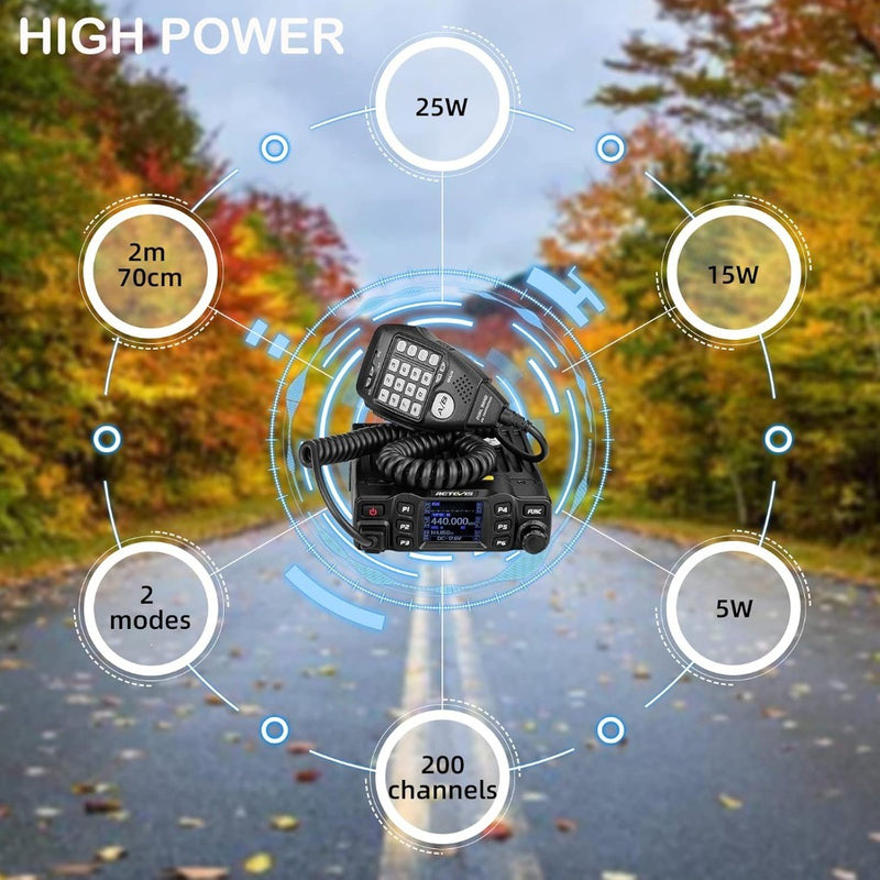 Retevis RT95 Ham Radio Transceiver with Dual Band Antenna