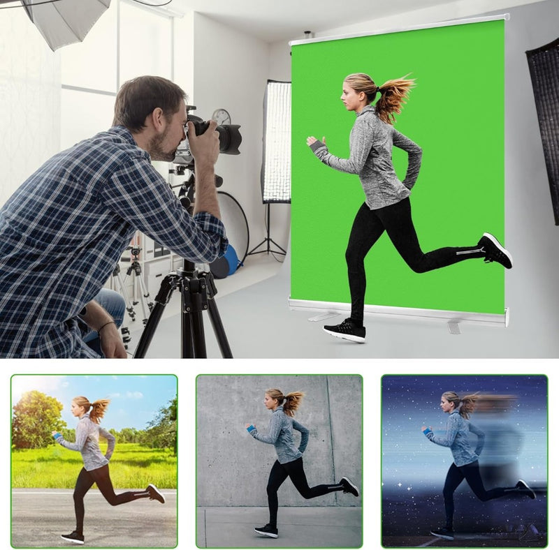 Portable Pull-up Green Chromakey Background