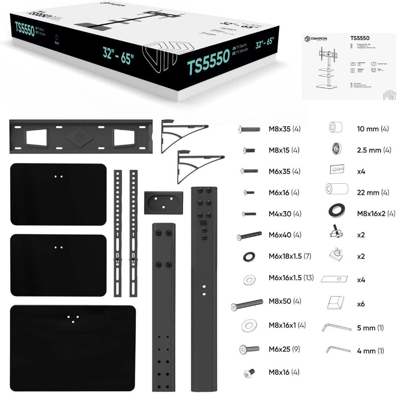 ONKRON TV Stand 32"-65", 30 kg max TS5550