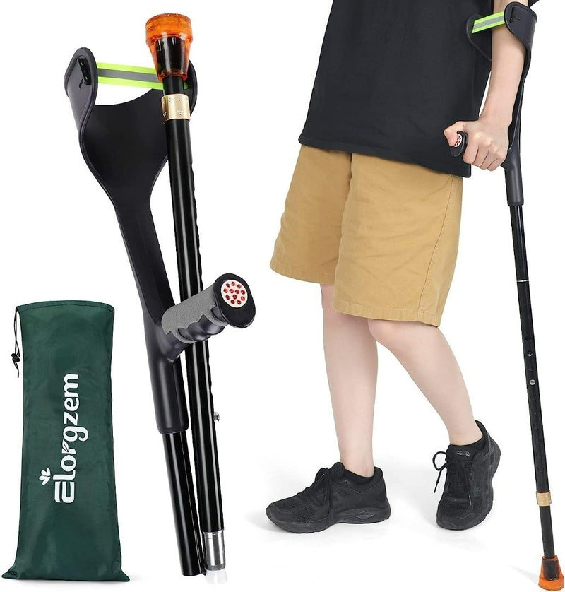 ELorgzem Forearm Crutches Adjustable Crutches