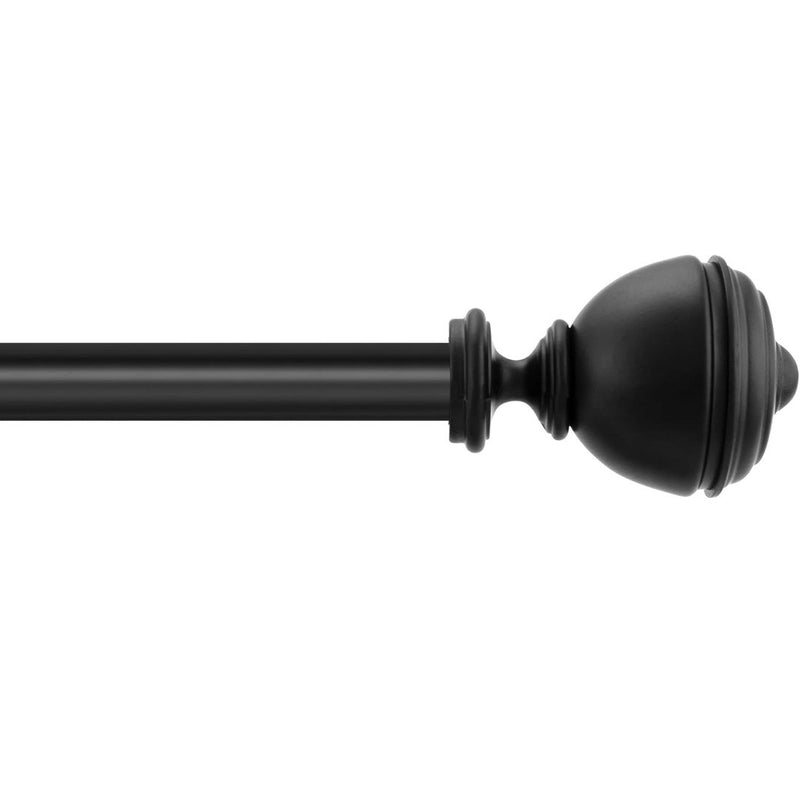 Adjustable Curtain Pole 91-168cm Matte Black