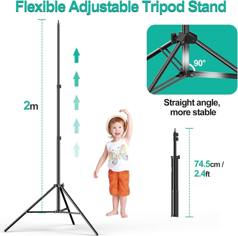 EMART Backdrop Stand Kit 2X2m/ 6.5X6.5ft