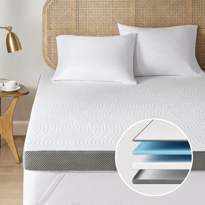 Dual-Layer Memory Foam Mattress Topper