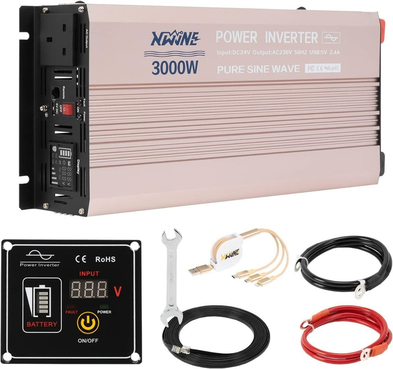 Pure Sine Wave Inverter 3000W 24V to 230/240V