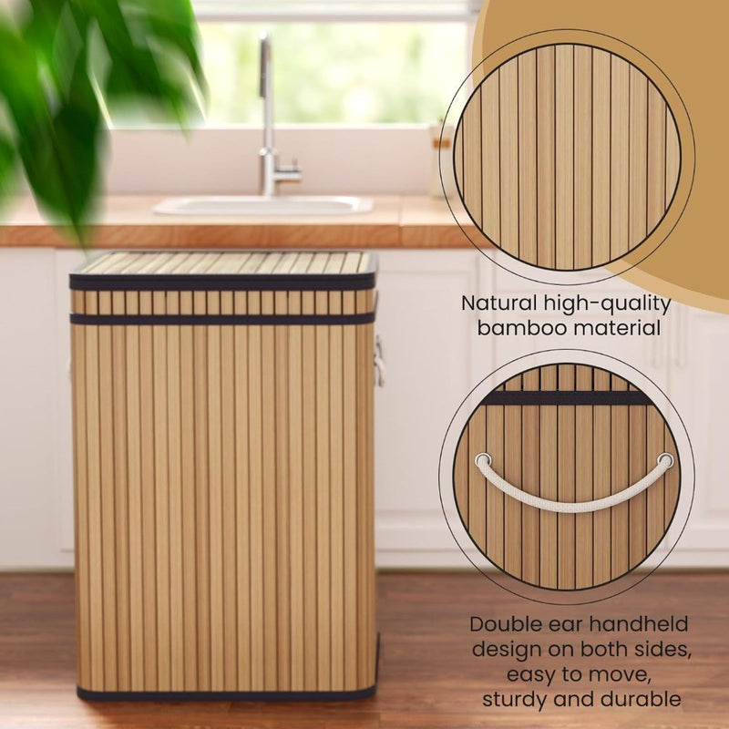 80 Litre Bamboo Laundry Basket