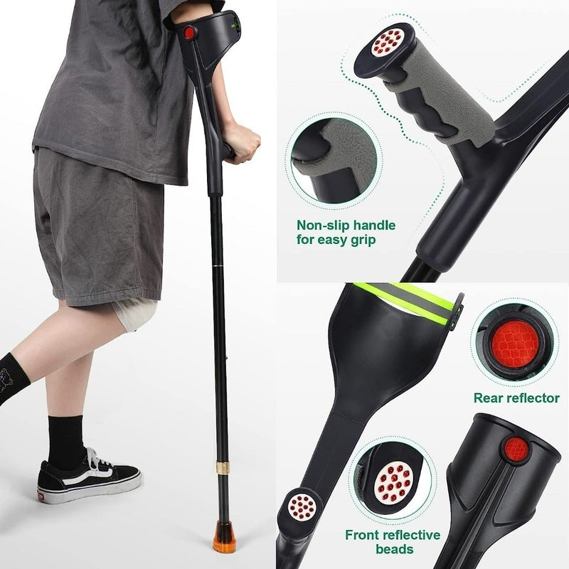 ELorgzem Forearm Crutches Adjustable Crutches