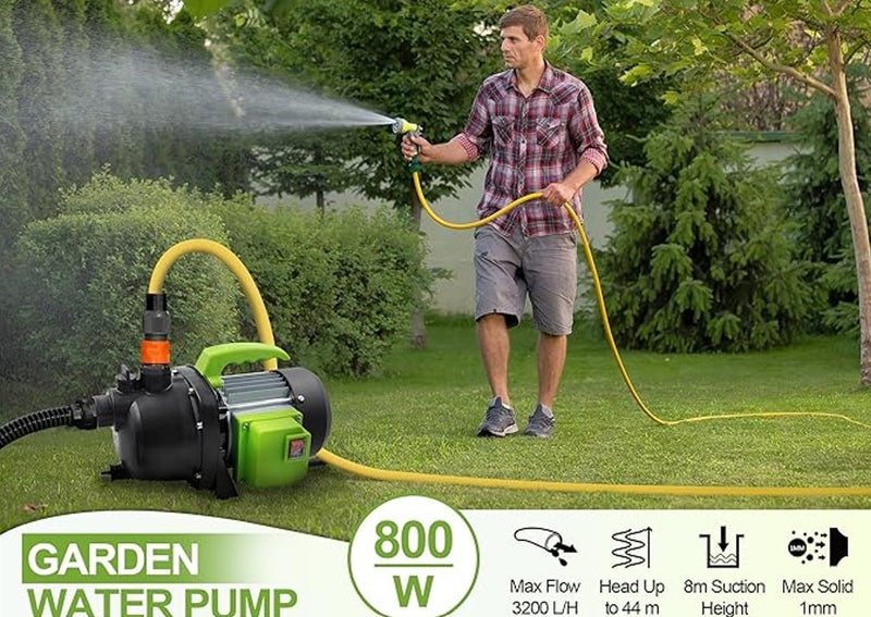 VEATON 800W Portable Garden Booster Pump with 1" Female Thread