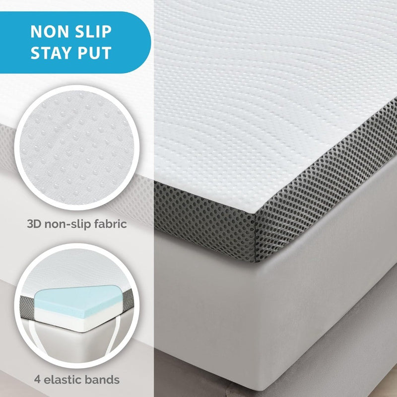 Dual-Layer Memory Foam Mattress Topper