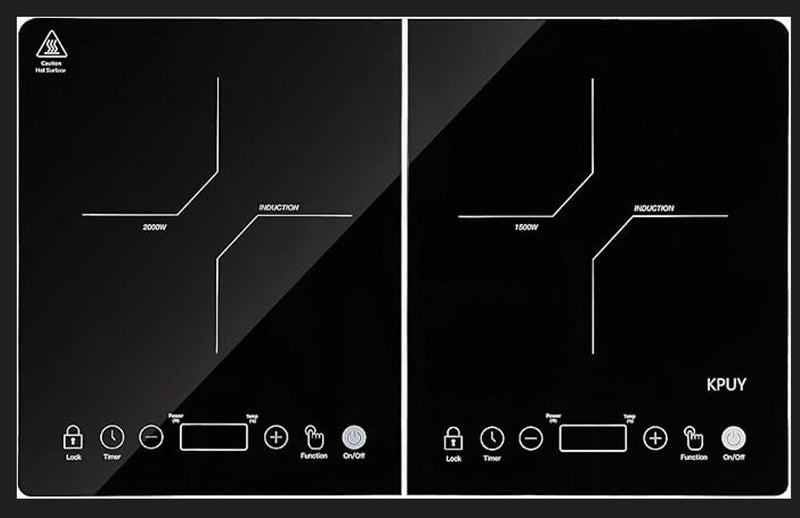 Portable Double Induction Hob - 3500W - 21 Temperature Levels KPUY