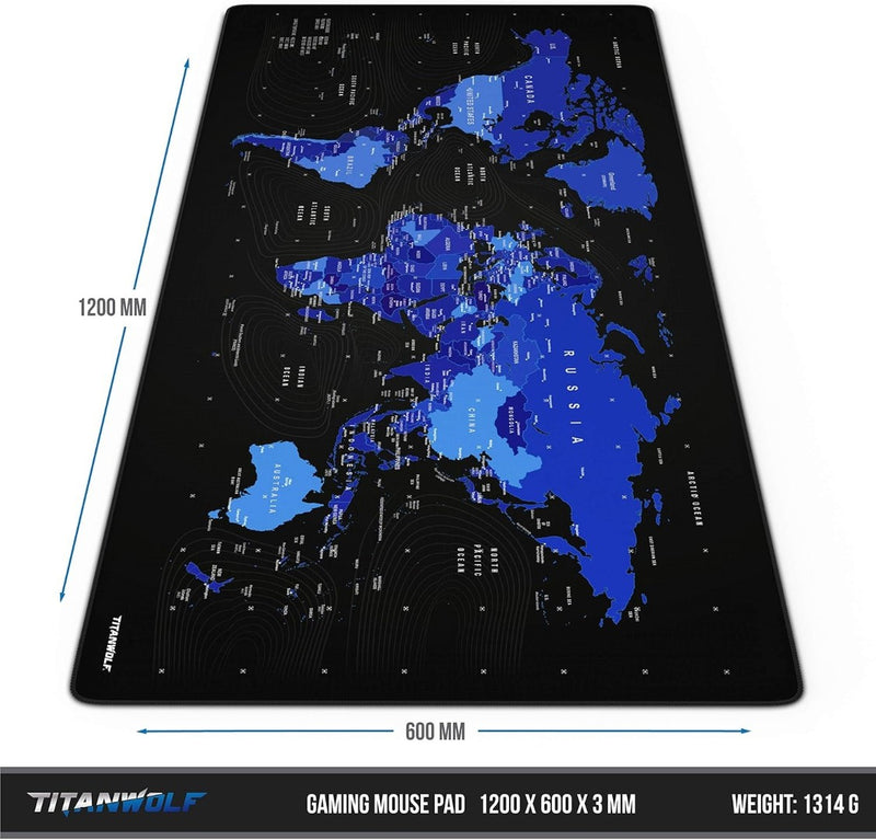 TITANWOLF - Extra Large Gaming Mouse Mat 1200x600mm