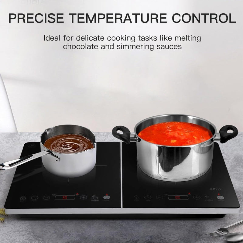 Portable Double Induction Hob - 3500W - 21 Temperature Levels KPUY