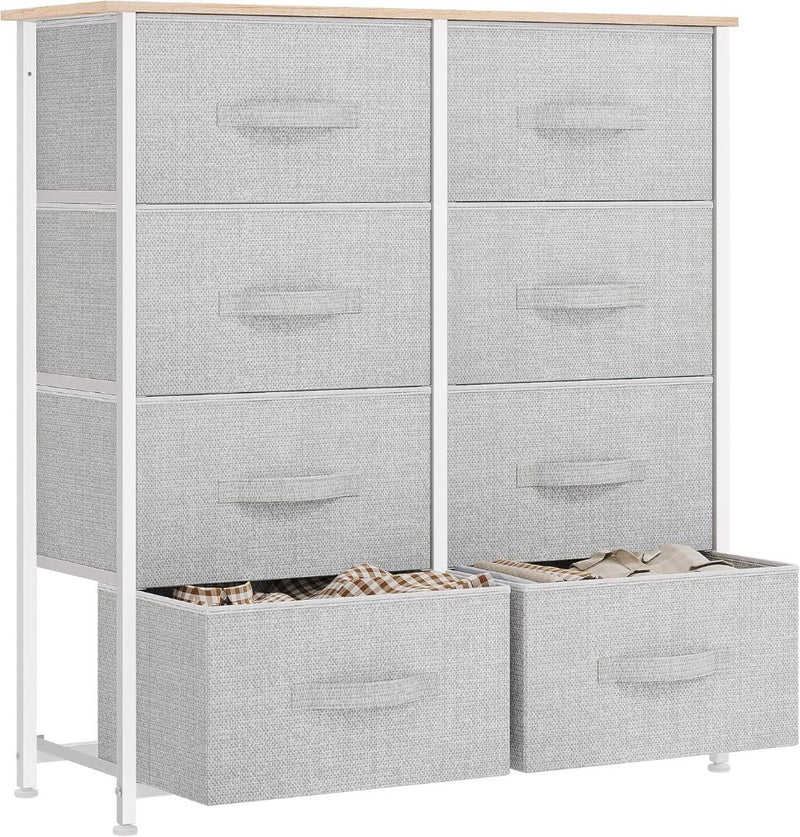 YITAHOME Chest of Drawers with 8 Drawers GREY