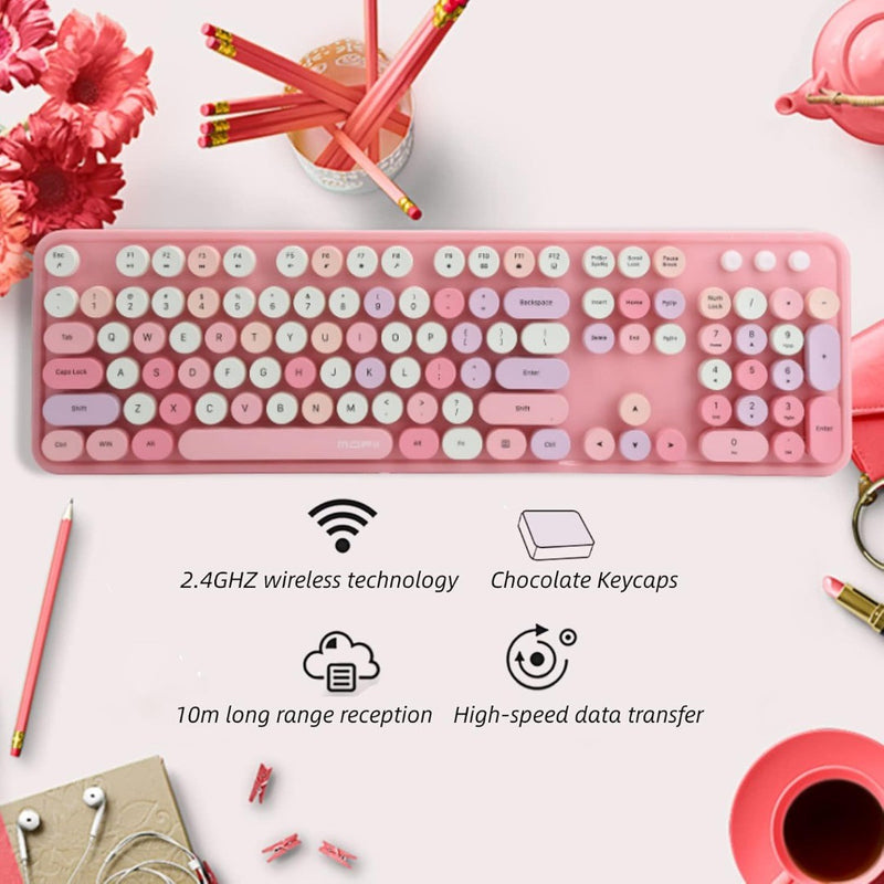 Wireless 2.4 GHZ Cute Keyboard and Mouse Combo