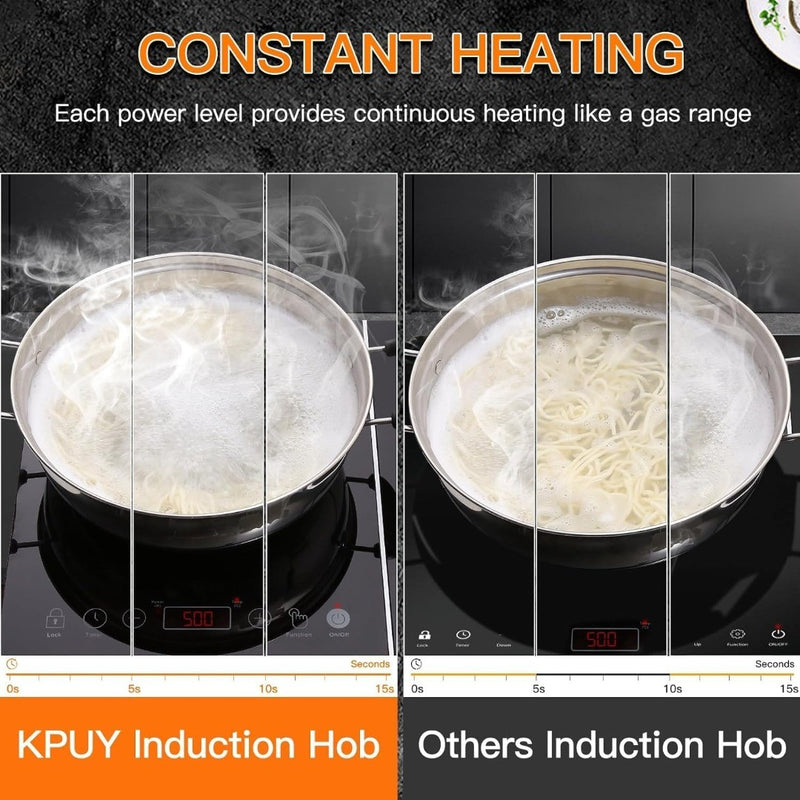 Portable Double Induction Hob - 3500W - 21 Temperature Levels KPUY