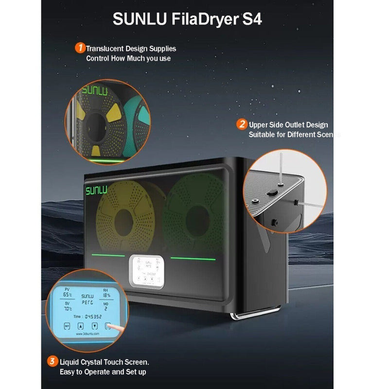 SUNLU Upgraded S4 3D Filament Dryer Box