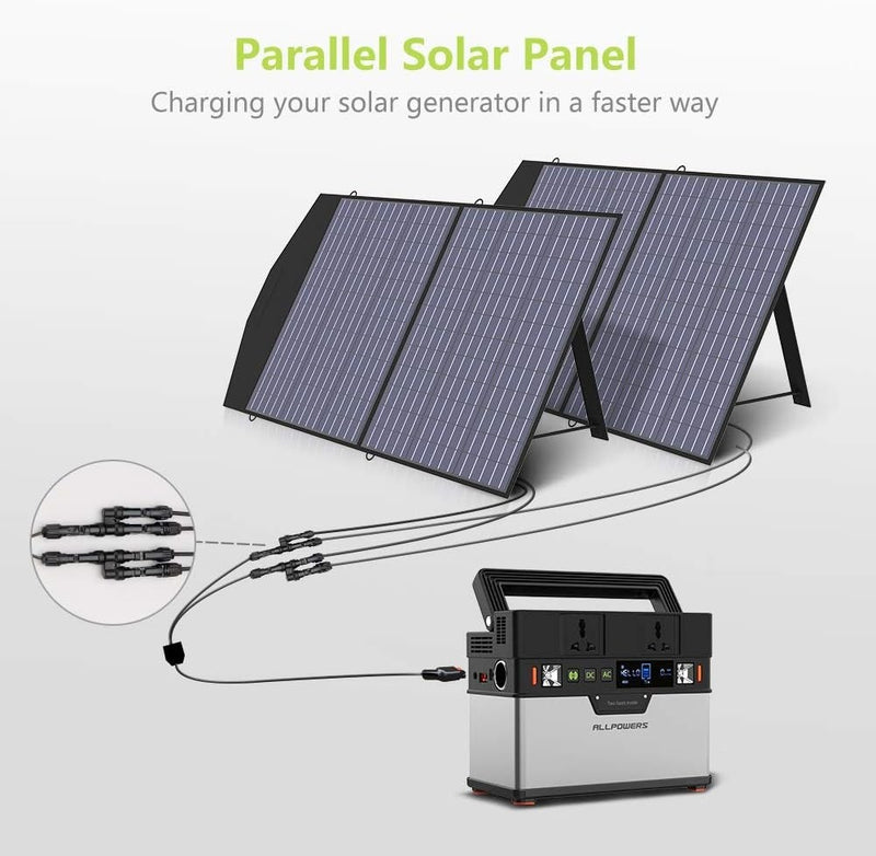 Folding Portable Solar Panel Kit 100W